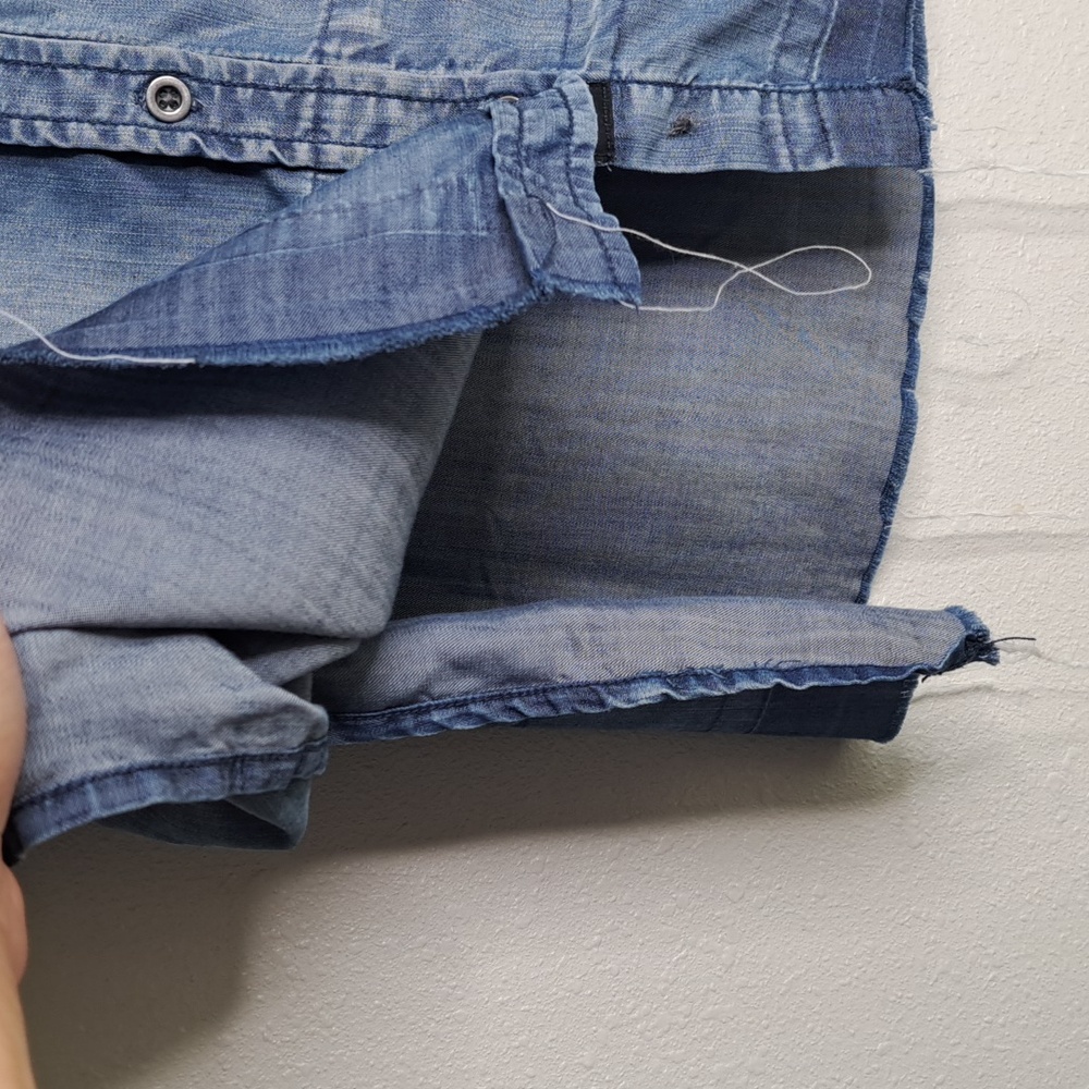 Rails Courtney Released Hem Dark Vintage Wash denim Shirt Womens Small Oversized - Picture 8 of 15